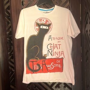 Threadless French Ninja Cat, men's medium
